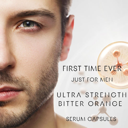 Ultra Strength Bitter Orange Serum Capsules for Men, Powerful Anti-Aging, Skin Tightening, and Dark Spot Reduction
