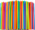 100 Pcs Colorful Flexible Plastic Bendy Straws, Disposable, 10.2" Long, 0.23'' Diameter, BPA-Free