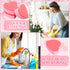 20 Pcs Pink Heart Dishes Sponge for Kitchen, Dual Sided Sponge and Scrubber for Household Cleaning Supplies.