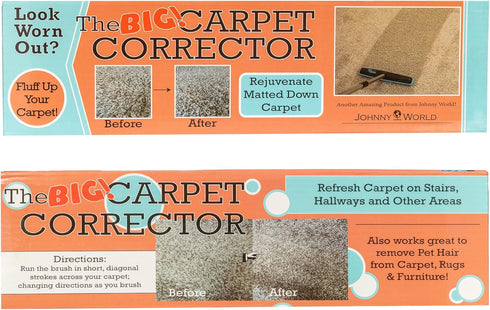 The Big Carpet Corrector - Large Version for Steps, Hallways, High Traffic Areas, Rejuvenate Matted Down Carpet!