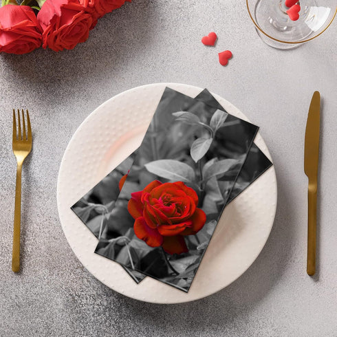 100 Pack Floral Napkins Disposable Paper Hand Towels - 2 Ply Decorative Dinner Guest Towels for Bathroom, Wedding