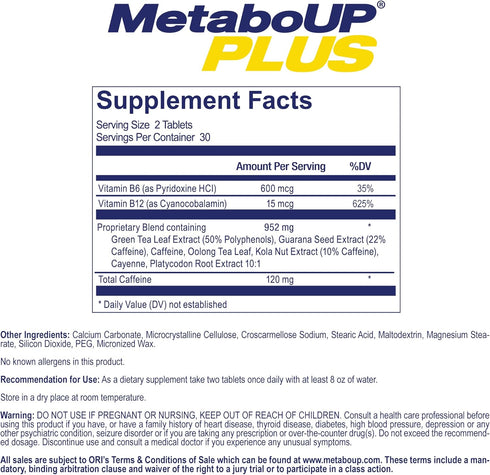 Lipozene Weight Loss Pills - 2 Bottles with 30 Capsules Each & 30 Count Bottle MetaboUp Plus