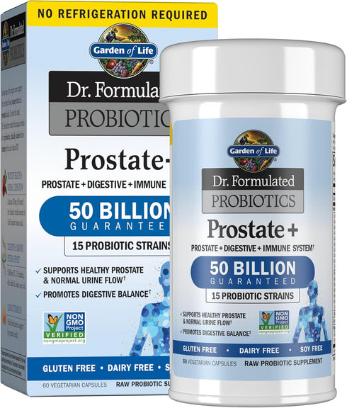 Garden of Life Probiotic - Supports Healthy Prostate, Acidophilus & Digestive Balance, 60 Count