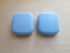 Contact Lens Case, 2 Pack Portable Box Kit with Mirror, Compact Soak Storage for Travel (Blue)