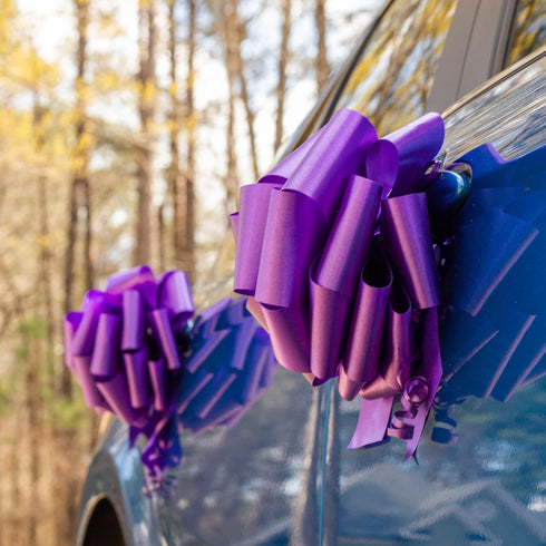Berwick Offray The Perfect Bow Pull Ribbon, 4" Finished Size, Purple, 50 Piece for Gift Wrapping