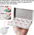 YILUTONGFA 7-Day 8 Portable Metal Pill Case, Featuring CompartmentsPerfect for Travel. BPA-Free. (L-Silver, Large)