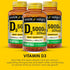 MASON NATURAL Vitamin D3 125 mcg (5000 IU) - Supports Overall Health, Strengthens Bones, 50 Softgels (Pack of 3)
