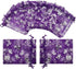 Ankirol 100pcs Sheer Organza Favor Bags - Purple Butterfly Print Drawstring Pouches for Wedding Gift Bags, Samples