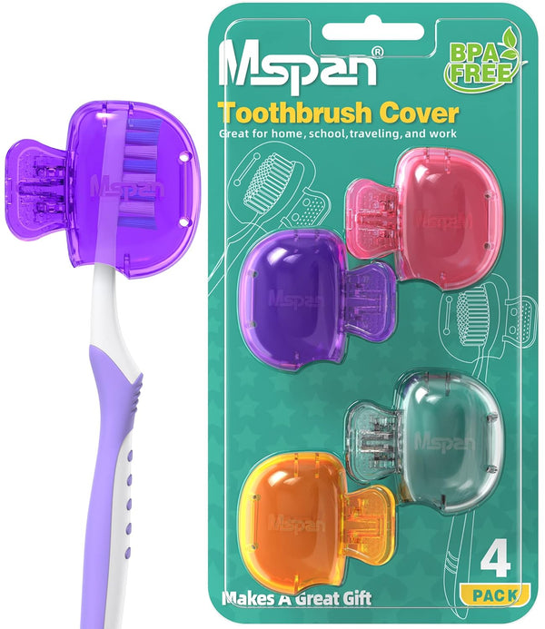 Mspan Electric Toothbrush Head Cover, Sonic Toothbrush Cap Travel Protector, Plastic Brush Pod Protection Clip Case