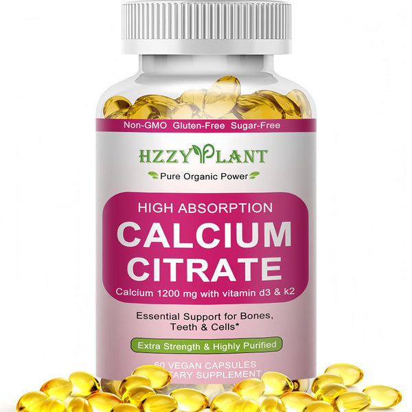 HZZYPLANT Calcium Supplements for Women Softgels, High Absorption Calcium Citrate Supplement Essential Mineral