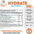 Pack 20 Packets The Genius Brand - Genius Hydrate Stick Powder Drink Mix Blue Raspberry Flavor, Natural Electrolyte