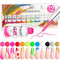 RARJSM Painted Nail Polish Set, 12 Colors Neon Glitter for Nail Art Painting and DIY Manicure Tools