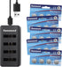 Konnoced Rechargeable LF2032 Coin Battery(20-Pack) with Dedicated Charger,Replacement for CR2032 for Car Key,