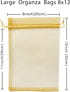 50pcs Large Organza Bags, 8X12 Inch Gold Sheer Mesh Drawstring Gift Pouches for Christmas Wedding Party Favors