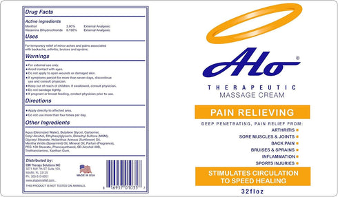 ALO Pain Relief Cream Therapy (32 oz with Pump) for Arthritis, Back Pain, Sciatica, Sore Muscles