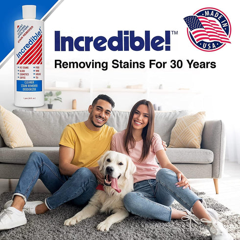 Stain Remover for Clothes, Carpets, Mattress & Upholstery, Removes Most Household Stains - 16 oz (2 Pack)