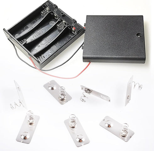 Skweawert 20 PCS AA/Double-Positive Negative-S Stainless Steel Metal Battery Spring Positive and Negative Conversion