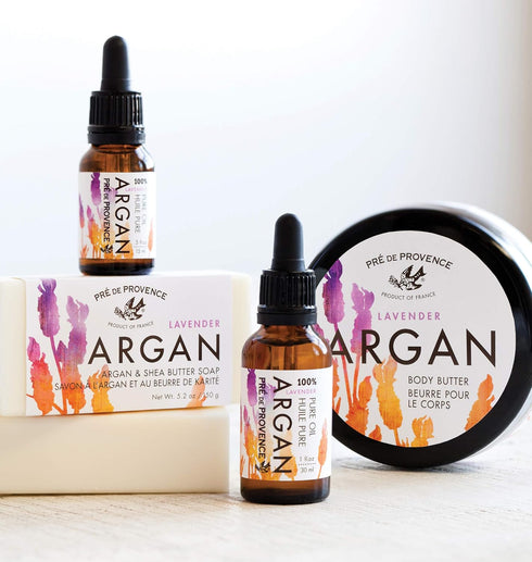 Pre De Provence Moroccan Argan Oil for Skin, Face, Hair, & Nails (1 oz) - Lavender