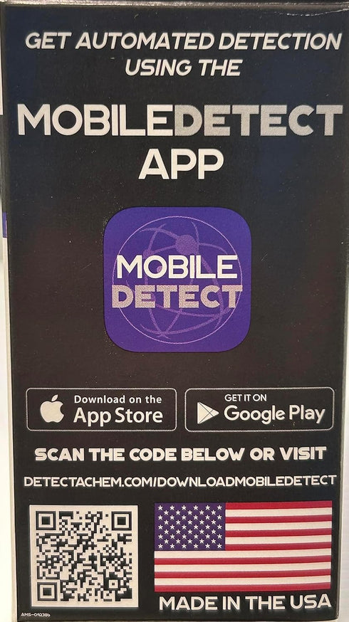 Residue Detection THC Drug Test Kit, Rapid Surface Residue Detector with 1 Mobile Detect Pouch