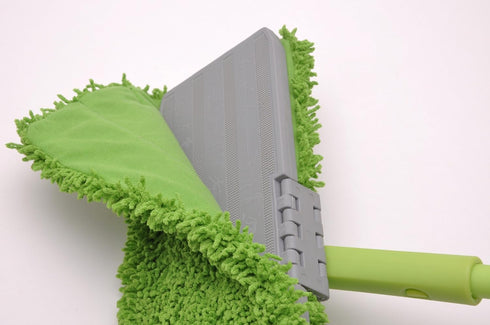 Microfiber Hardwood Floor Mop - Wet and Dry Flip System for Mopping, Dusting, Adjustable Handle + 2 Reusable Pads