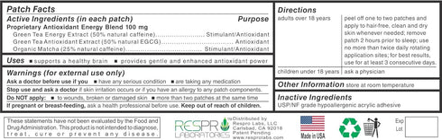 Natural Antioxidant Patch with Green Tea (EGCG) & Matcha, Continuous Release - 10 Patches