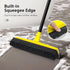 JEHONN Rubber Broom with Squeegee, 52.8 Inch Long Handle Pet Hair Remover Tool for Carpet, Window, Tile Cleaning