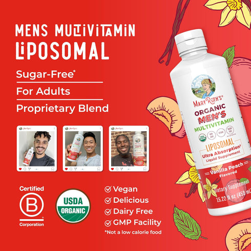 Immune 15.22 Oz MaryRuth Organics Multivitamin for men | Sugar Free mens Multivitamin | Liquid Vitamins for men |