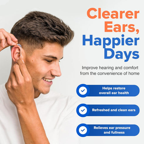 EarClearRX Flexible Tip Kit – Complete Ear Cleaning Kit for Adults & Kids, Includes Bottle Washer, 20 Tips, Towel