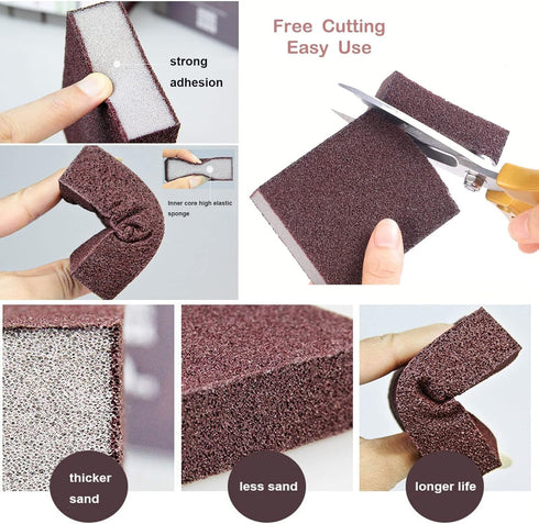5 Pack Nano Carborundum Sponge, Kitchen Magic Scrub Brush Eraser for Removing Rust from Pots and Pans