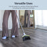 Casabella Broom & Dustpan Set, 44-Inch Angled Broom with Snap-On Dustpan for Tile, Wood, and Laminate Floors