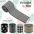 4 Rolls 24 Yards Christmas Farmhouse Buffalo Plaid Ribbons Wired Edge 2.5 Inch Farmhouse Burlap Ribbon Black White Stripe Wrapping Ribbon Polka Dot Roll Assorted Black Ribbon for Crafts DIY Garland by Syhood