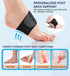 HiRui Arch Support Braces (Pair) - Adjustable Wraps with Gel Pads for Plantar Fasciitis Relief (Black)