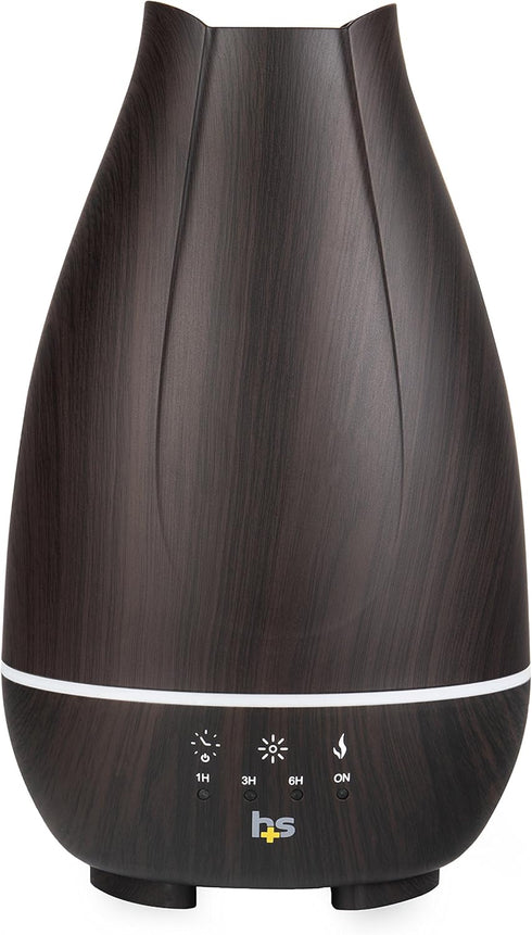 HealthSmart Essential Oil Diffuser, Cool Mist Humidifier with 500ML Tank, Adjustable Timer, 7 LED Light Colors
