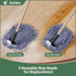Eyliden String Mop with 2 Reusable Heads, Non-Touch Replacement Mops for Floor Cleaning