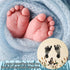 R HORSE Baby Birth Announcement Sign with Marker Pen, Mallard Duck Baby Name Sign with Ink Pad for Hand and Footprints
