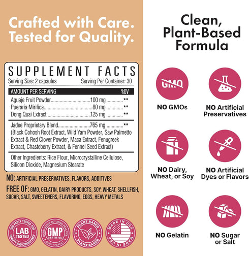 Jadee 60 Smart Weight Gainer for Women Booty Pills, Curves & Shape Support for Healthy Weight Gain, Hips & Glutes Easy