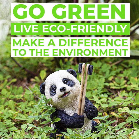 24 Count Bamboo Toothbrush with Soft Bristles Best for Sensitive Gums, Charcoal, Vegan, BPA Free, Recyclable