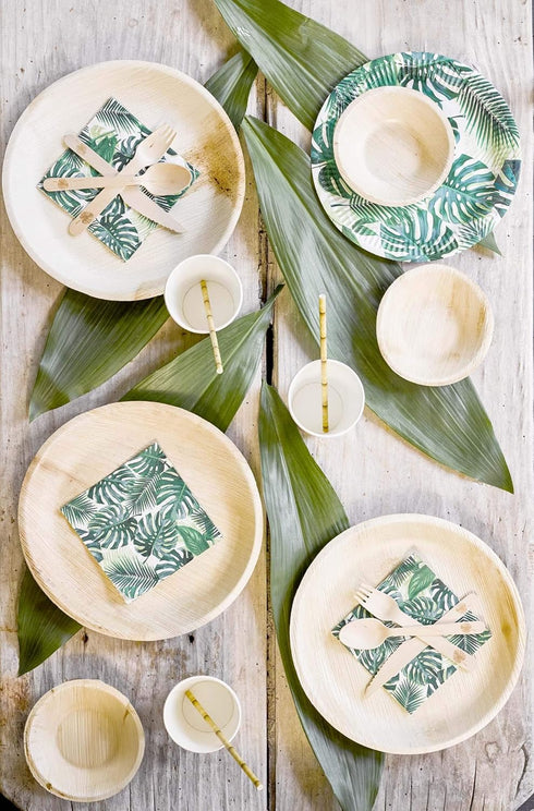 Talking Tables Tropical Fiesta Bamboo Paper Straws, Pack of 30, Biodegradable Eco-Friendly
