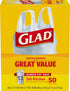 Glad Trash Bags, 13 Gallon White Handle-Tie Garbage Bags, 50 Count (Package May Vary)