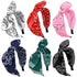 Jaciya 6 Pieces Bandana Bow Headbands for Women - Wide Black Headbands for Girls Hair Accessories