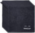 White Classic Bleach Safe Black Makeup Washcloths, 6 Pack - Super Soft Luxury Cotton Towels for Cleansing