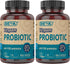 DEVA Vegan Probiotic with FOS Prebiotics - 2 Billion CFU with 100 MG Prebiotics - Non-Dairy, Gluten Free, 90 Capsules