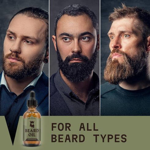 Striking Viking Beard Oil for Men - 2 Fl Oz, Cedarwood Scent, Naturally Derived Conditioner for Beard