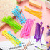 WILLBOND 180 Pieces Plastic Brush Roller Picks for Hair Curling Styling Accessories (Rose Red, Green, Yellow, Blue,