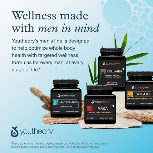 Youtheory Men's Joint Collagen with 18 Amino Acids - Premium Joint Support Supplement, 120 Tablets