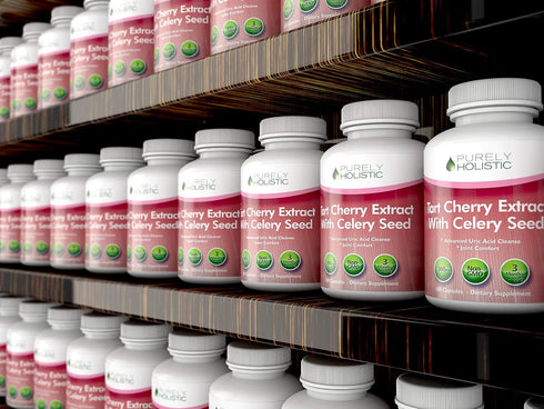 Tart Cherry Extract Capsules, 1,000mg - 180 Capsules, 3 Month Supply - Blend with Tart Cherry and Celery Seed Powder