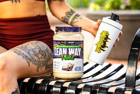 Musclesport Lean Way Plant Protein - 20 Servings, Blueberry Cobbler Flavor, Pea & Brown Rice Protein Blend