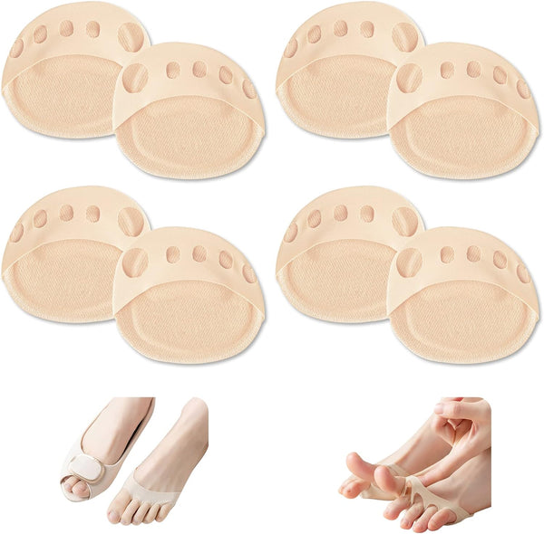 4 Pairs Ball of Foot Cushions - Reusable Metatarsal Pads for Women’s High Heels Pain Relief