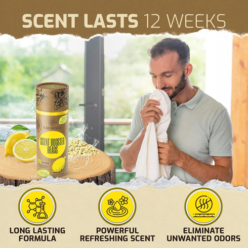 Scent Boosters for Washer, Wild Lemon Aroma - Bulk Laundry Booster Beads and Fabric Smell Deodorizer - In Wash Odor
