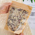50pcs Kraft Bags with Window, Clear Front Pouches, Resealable Stand Up Zip Lock Food Storage Bags, Brown